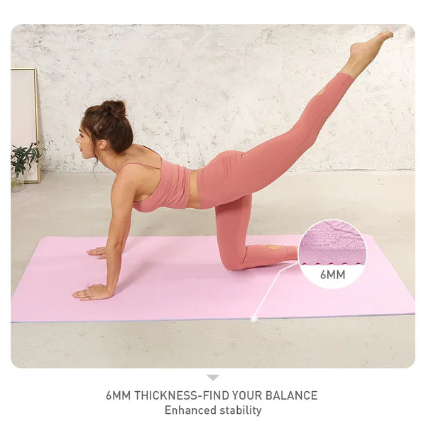 Premium TPE Yoga Mat – Eco-Friendly, Single Color Design for Enhanced Comfort and Stability during Yoga Practice