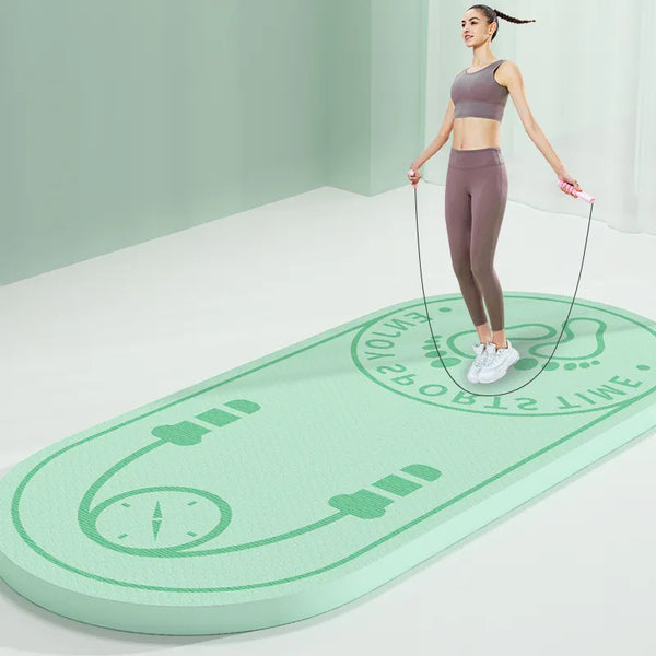 Premium Oval Yoga Mat for Jumping - Eco-Friendly TPE Material, Non-Slip Exercise Mat for Yoga, Pilates, and Fitness Workouts